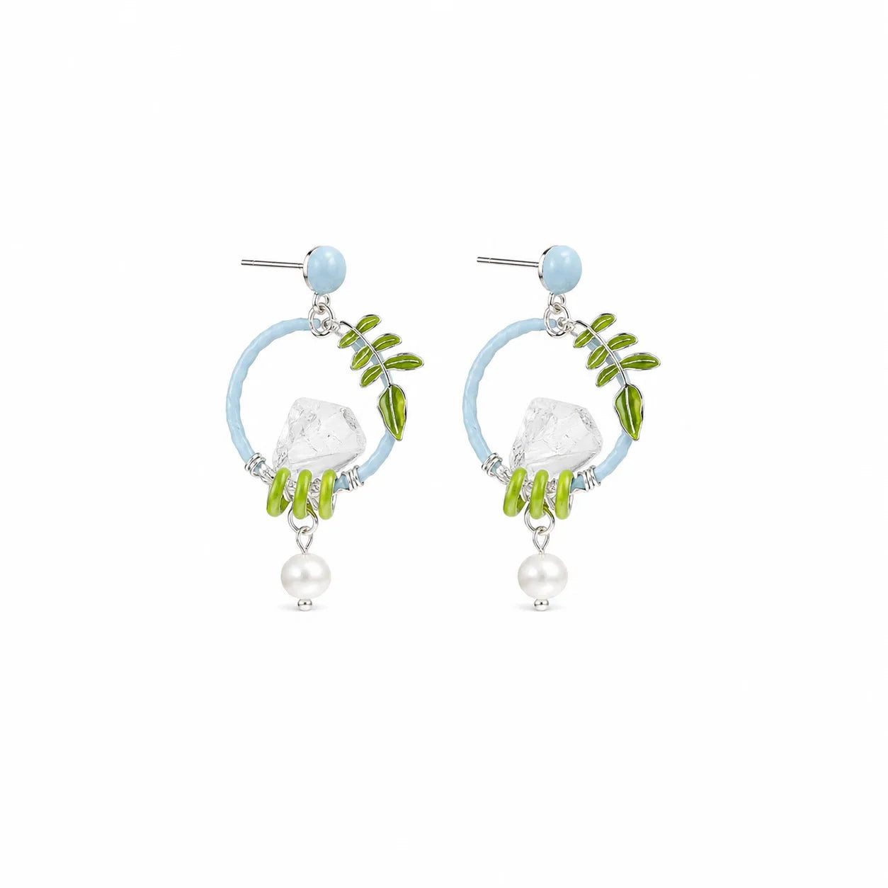 Fashion S925 Silver Pearl Hoop Earrings for Girls Elegant Trendy Jewelry for Women Ladies Wholesale China Manufacturer Bulk