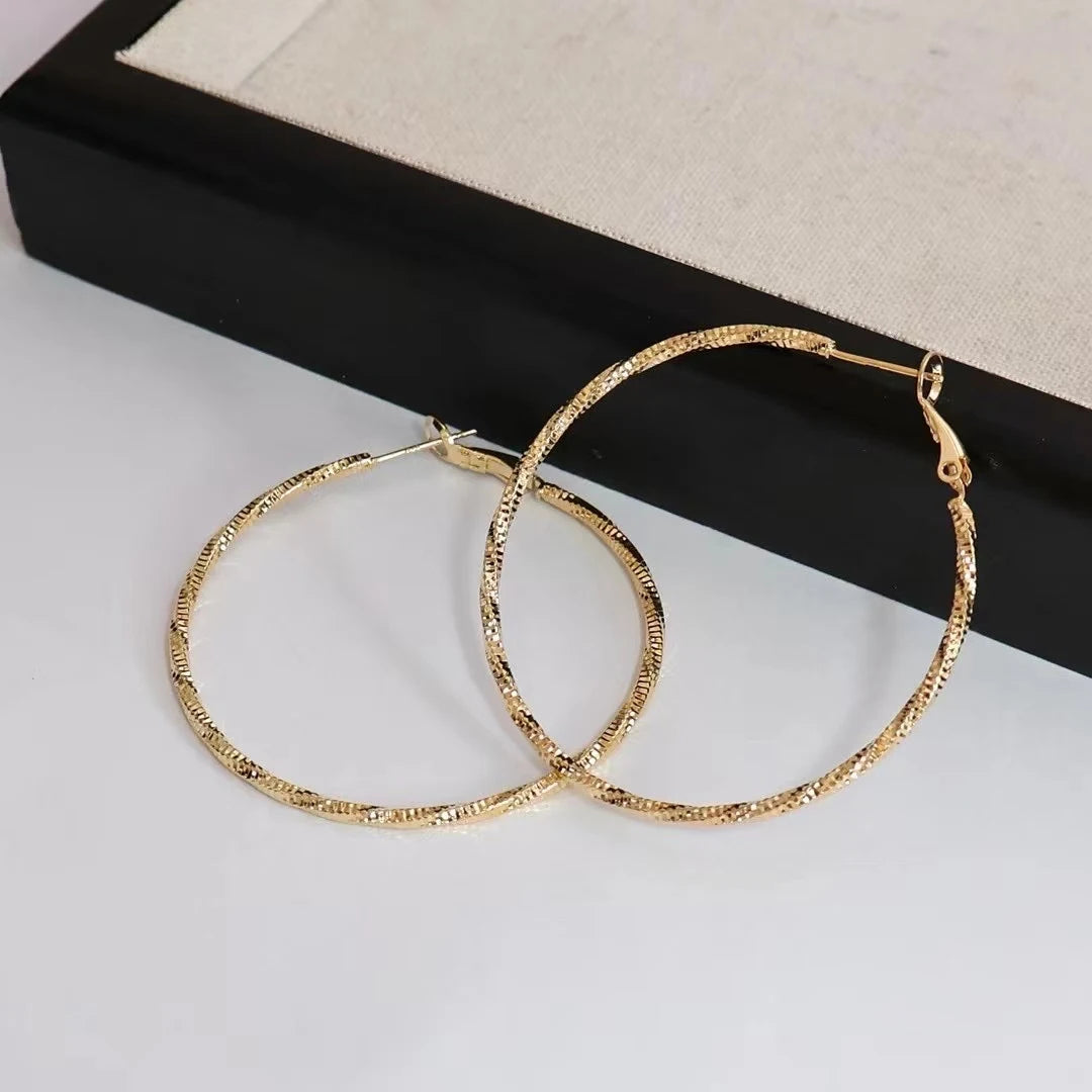 Fashion Trendy Stylish Classic Hoop Earrings for Girls Charms Art Deco OOTD Jewelry for Women Lady Accessories Chinese Supplier