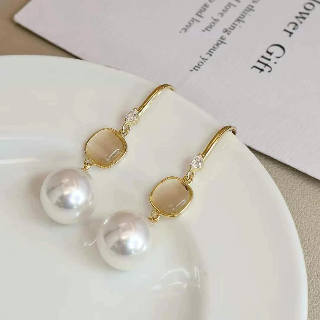 Fashion Cute Sweet Cherry Fruit Drop Earrings for Girls Luxury Glitter Art Deco Jewelry for Women Ladies Accessories Wholesale