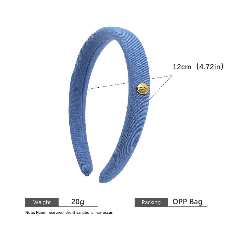 Women Blue Brown Wide Headbands Fashion Elegant Vintage High Quality in Store Hairbands Accessories for Female Daily Causal Use