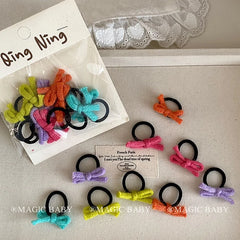 Classic Bowknot High Elastic Scrunchies for Baby Girls Fashion Hair Ties for Kids Children Hair Accessories Chinese Supplier