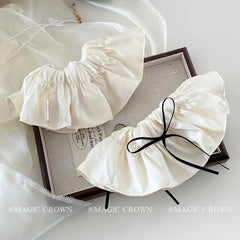 Elegant Ballet Style Women's Hair Ties Satin Ribbon Bow Stunning Sweet Scrunchies for Girls Minimalistic Hair Accessories Lady