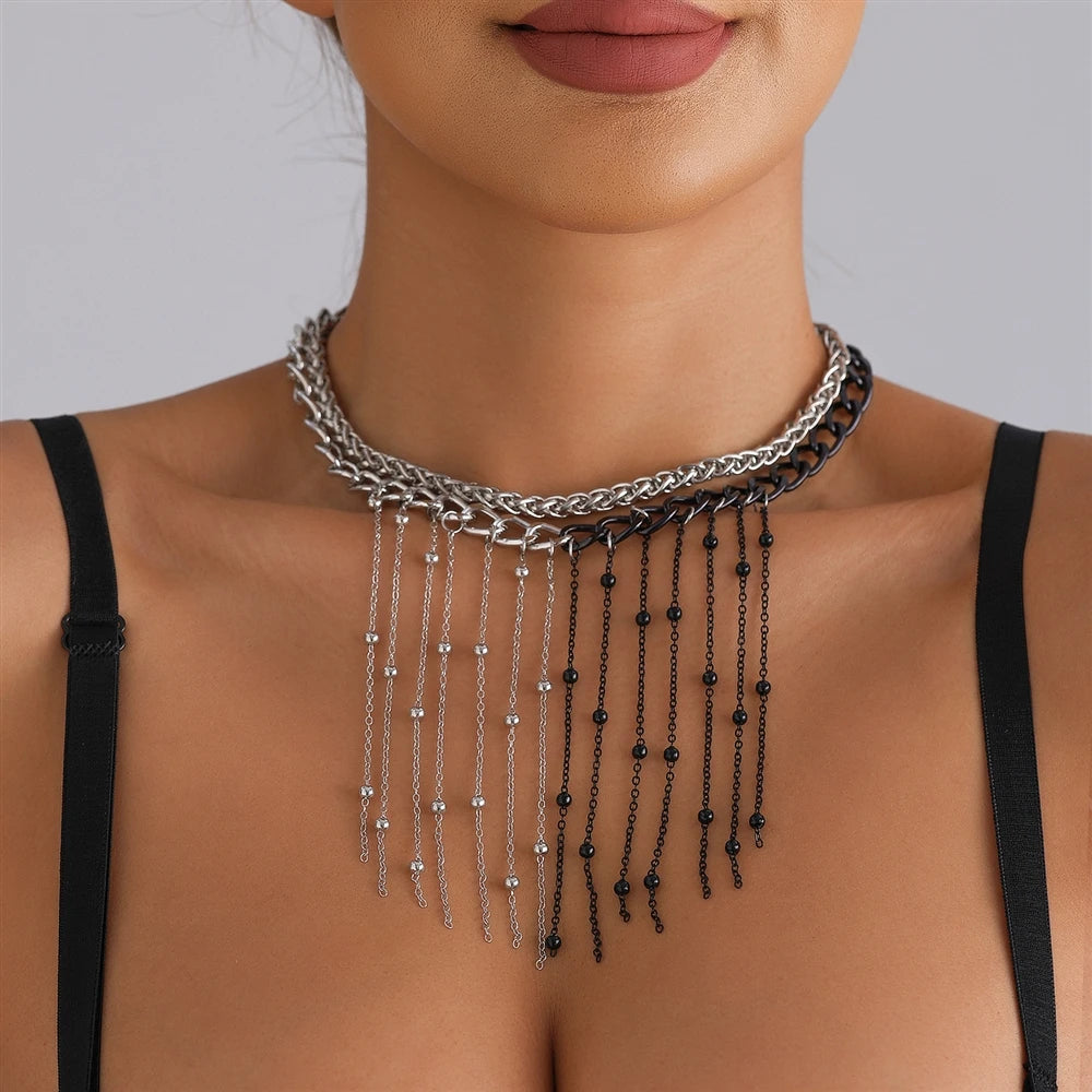 European and American Tassel Spicy Sweet Necklaces for Girls Trendy Stylish Jewelry for Women Ladies Accessories Wholesale