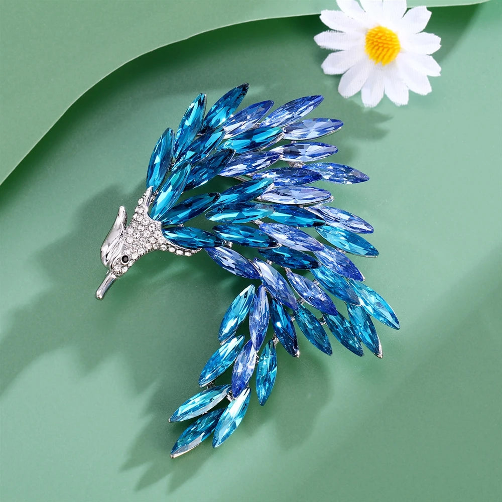 Fashion Luxury Glitter Rhinestone Brooches for Girls Trendy Stylish Glamorous Pins Jewelry for Women Ladies Accessories Hot Sale