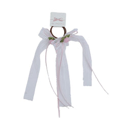 Sweet Ribbon Flower High Elastic Scrunchies for Baby Girls Cute Fashion Hair Ties for Kids Children Hair Accessories in Stock