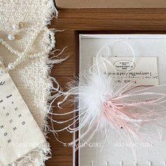 Luxurious Simple Feather Hair Clips for Girls Princess Style Sweet Cute Haarspange for Women Ladies Hair Accessories Fashion