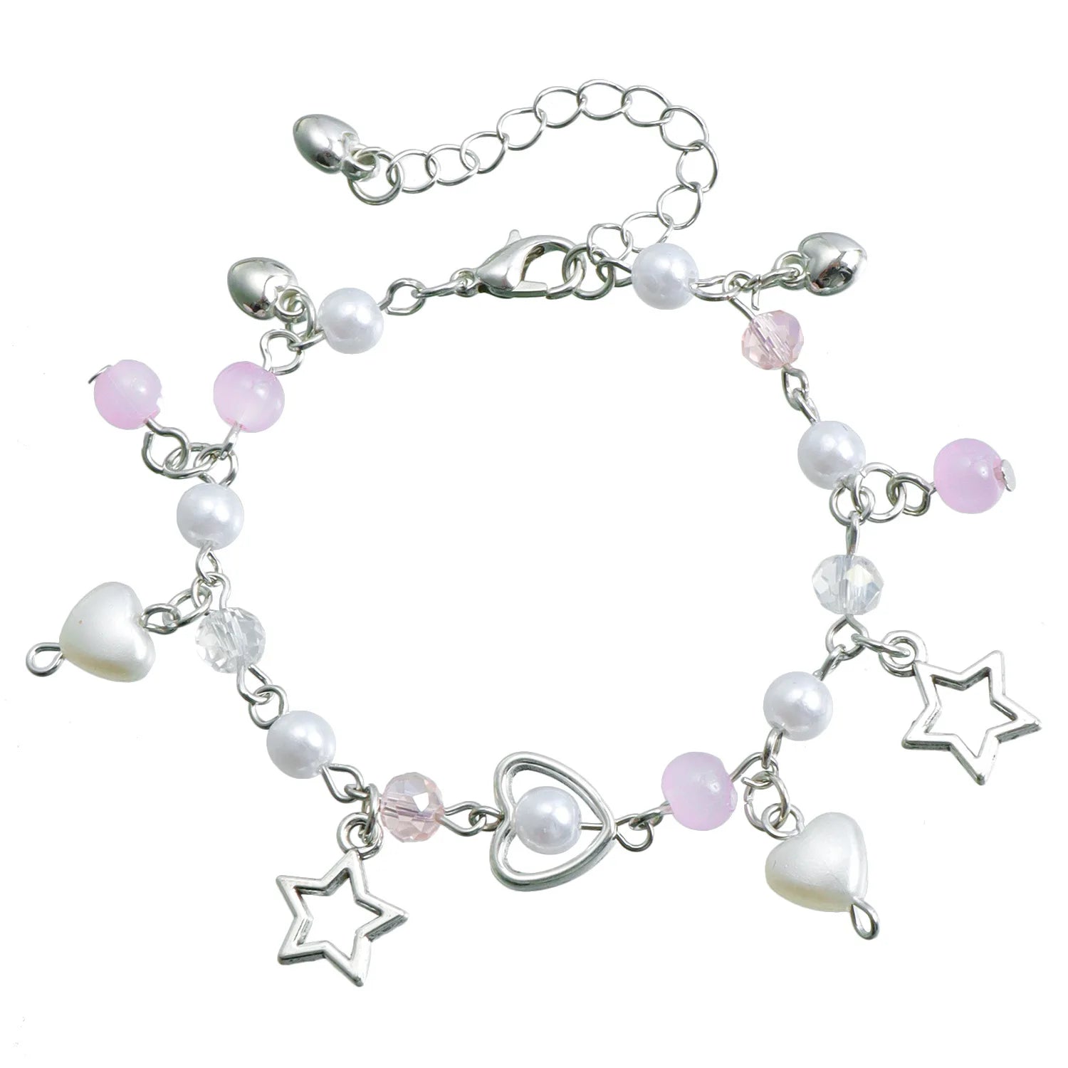 Fashion Sweet Star Imitation Pearl Bracelets for Girls Glamorous Kawaii Cute Refined Jewelry for Women Ladies Accessories