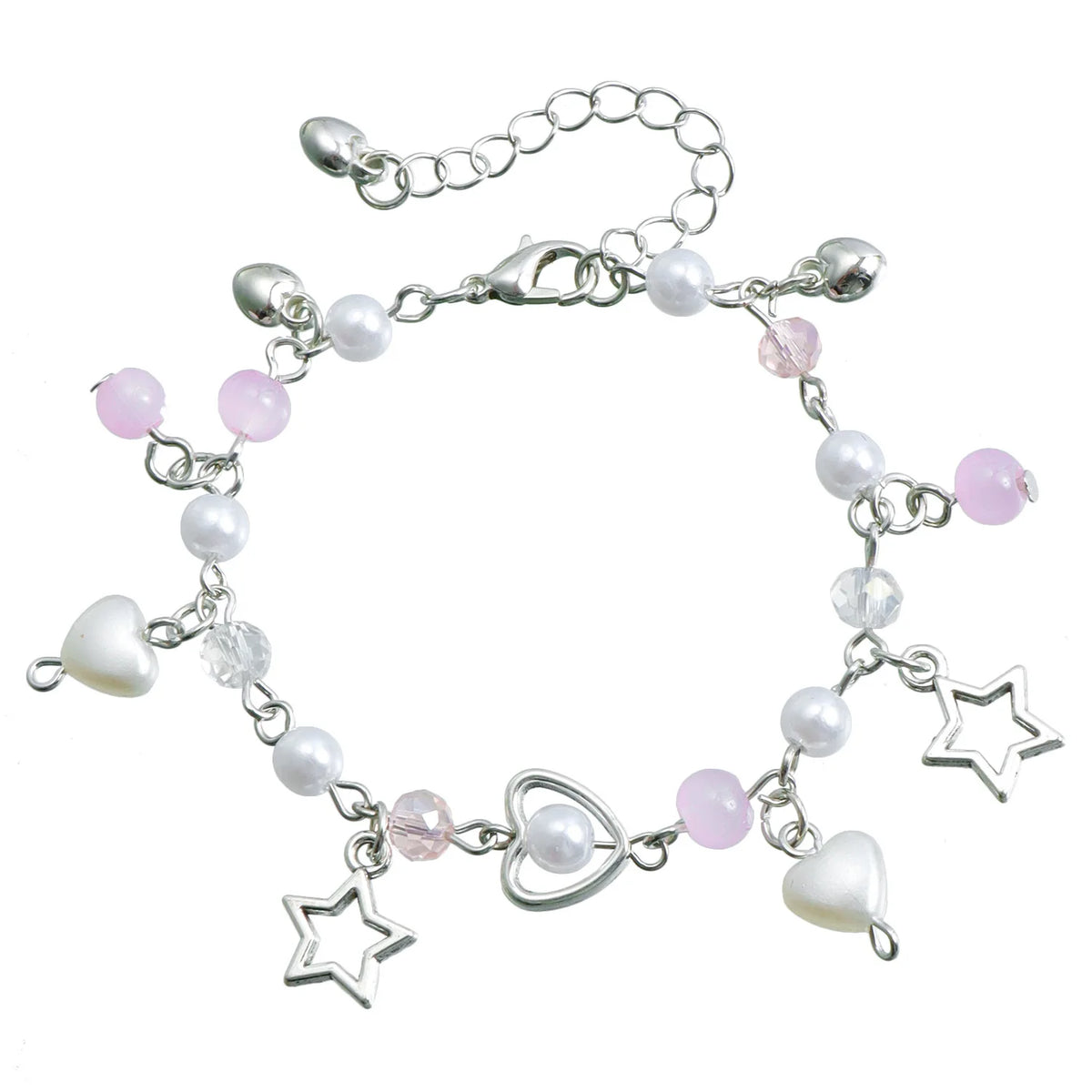 Fashion Sweet Star Imitation Pearl Bracelets for Girls Glamorous Kawaii Cute Refined Jewelry for Women Ladies Accessories