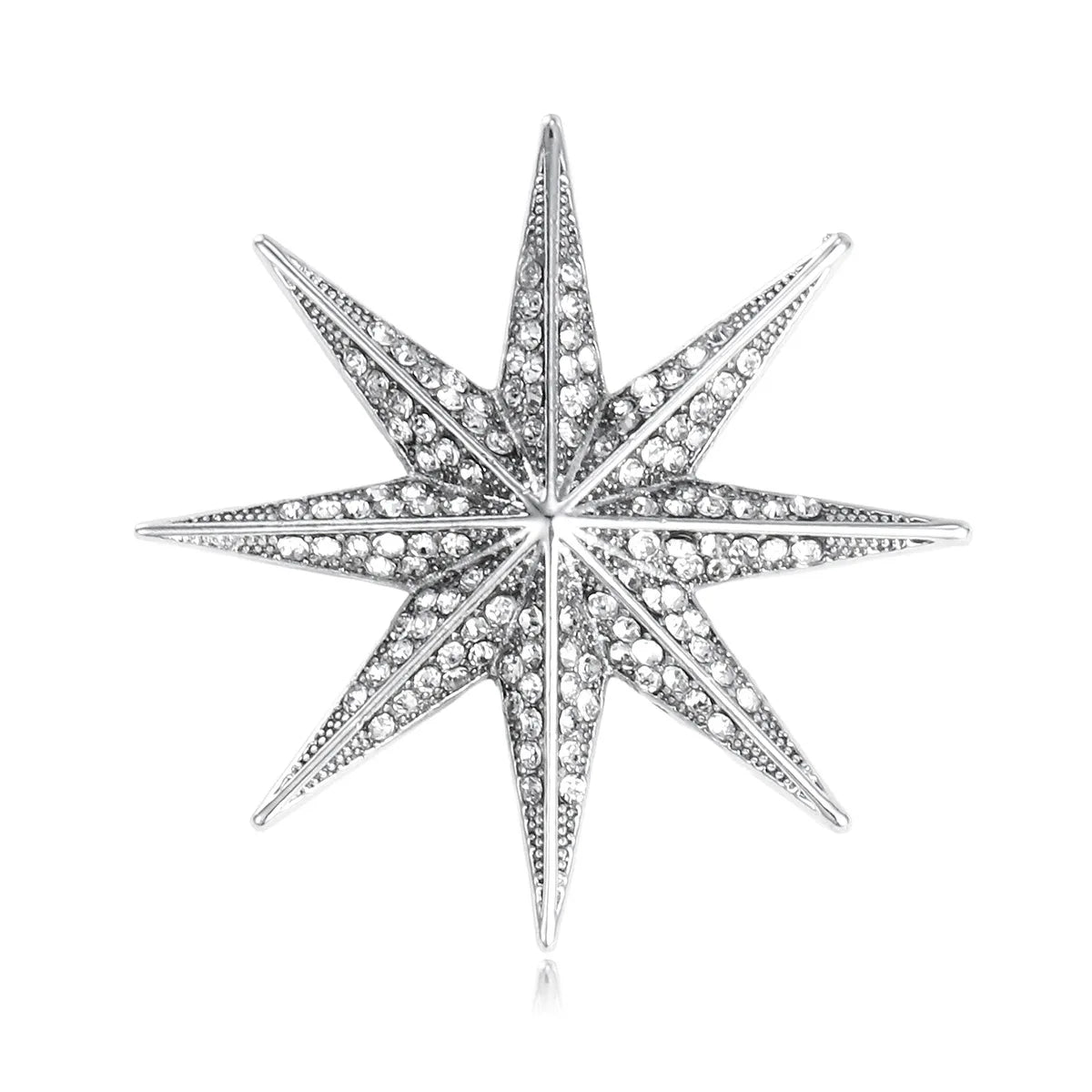 Fashion Simple Glitter Sparkle Star Brooches for Girls Elegant Minimalistic Trendy Jewelry for Women Lady Accessories Wholesale