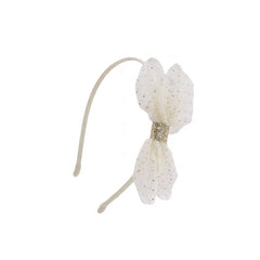 Simple Chic White Bowknot Headband for Kids Chic Hair Accessories for Baby Girls