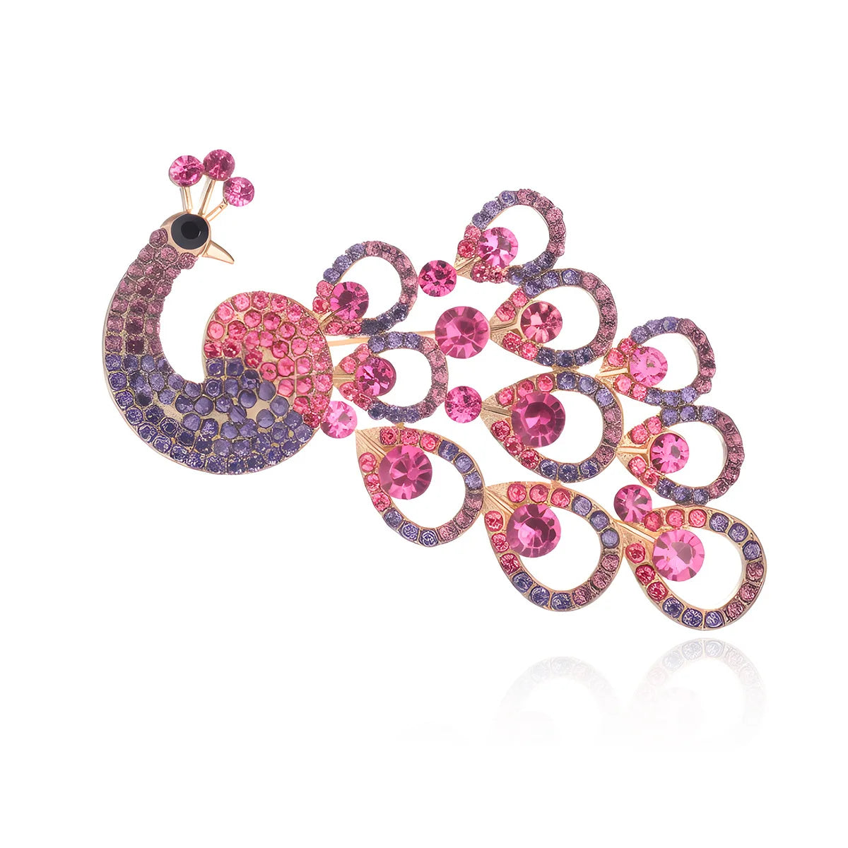 Fashion Glitter Sparking Birds Peacock Brooches for Girls Rhinestone Dainty Pins Jewelry for Women Ladies Accessories Wholesale