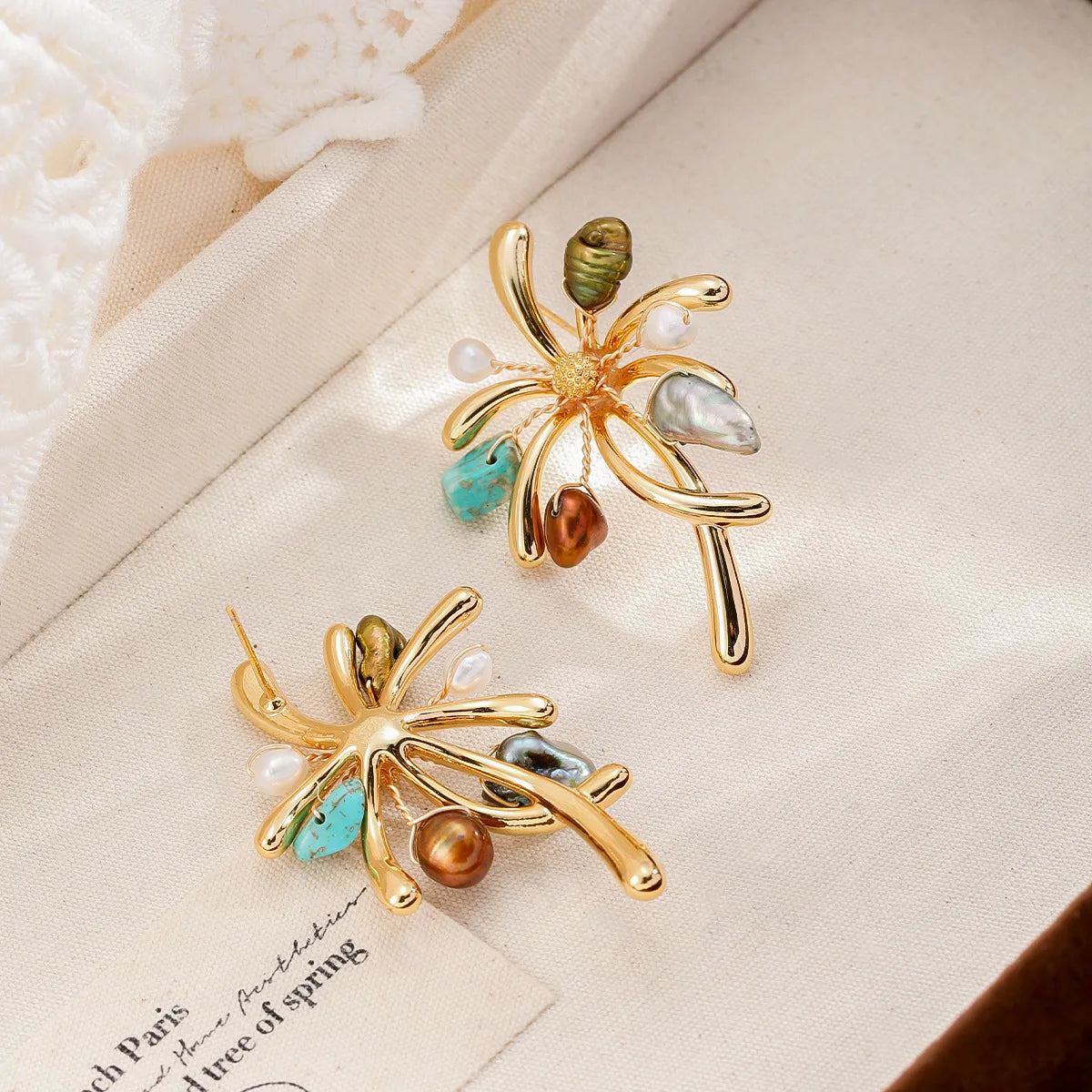 Women Colorful Fireworks Alloy Copper Stud Earring Necklace Factory Price Wholesale in Stock Jewelry Sets for Female Daily