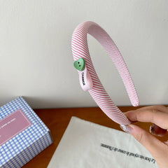 Hot Sale Candle Color Plaid Medium Hair Ties Headbands Sweet Trendy Wholesale in Stock Hairbands Accessories Set for Women Kids