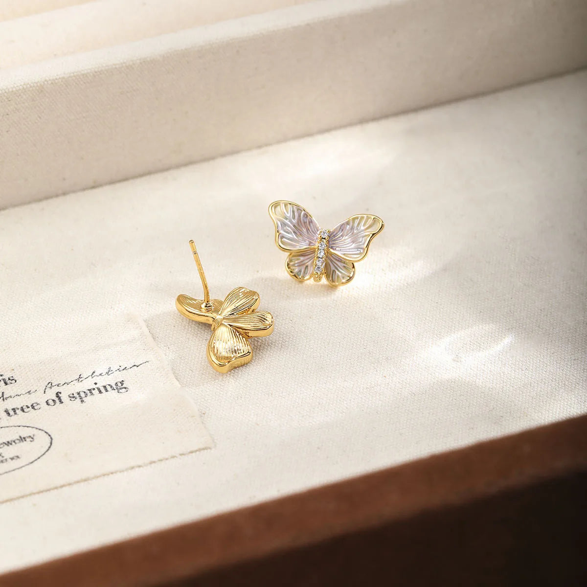 Fashion Butterfly S925 Silver Drip Glaze Glitter Stud Earrings for Girls Sweet Trendy Jewelry for Women Ladies Wholesale Bulk
