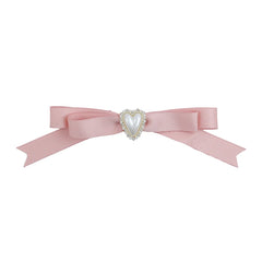 Simple Chic Solid Color Hair Clips for Girls Heart Shaped Lustrous Sweet Cute Barrettes for Women Ladies Hair Accessories
