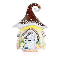 Fashion Trendy House Cartoon Sweet Brooches for Girls Stylish Elegant Cute Pins Jewelry for Women Ladies Accessories New Design