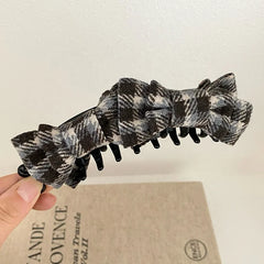 Women Banana Hair Clip Tattoo Bowknot Elegant Design Hair Claw Clip Maurade Sweet for Girls Winter Casual Wholesale Accessory