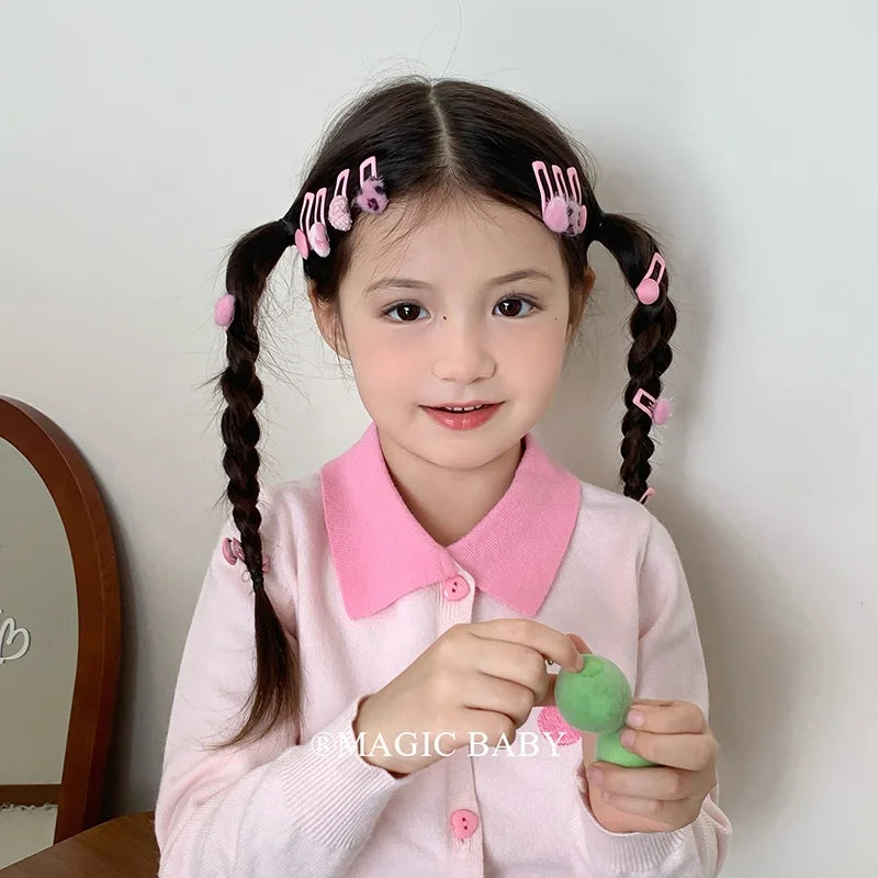 Fashion Heart Shaped Hair Clip for Baby Girls Cute Sweet Snap Clips for Kids Children Hair Accessories in Stock Chinese Supplier