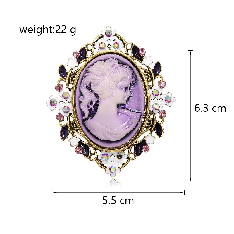 Fashion Vintage Retro Elegant French Style Brooch for Girls Trendy Glamorous Charms Pins Jewelry for Women Ladies Accessories