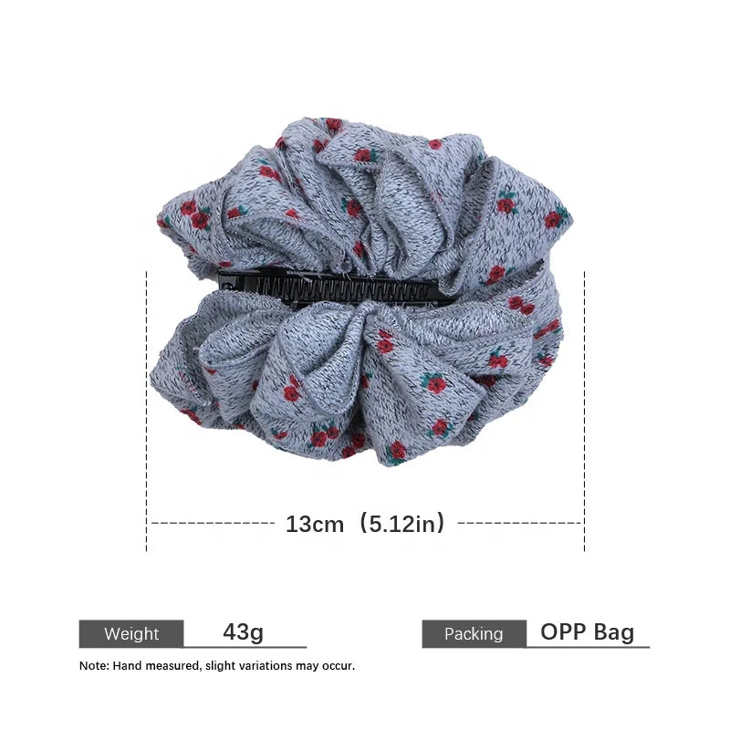 Women Blue Dots Hot Sale Winter Autumn Hair Clips Fashion Elegant High Quality in Store Banana Clips Accessories for Daily Use