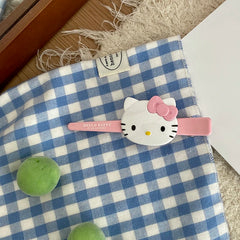 Hot Sale Cute Cat Pink Red Long Large Barrette Hair Claws Sweet Girly Aesthetic Fashion in Stock Hair Clips Accessories for Kid