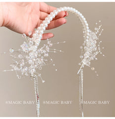 Luxurious Glitter Lustrous Imitation Pearl Headband Sweet Cute Baby Girls Fashion Hair Accessories Kids Child Hair Band