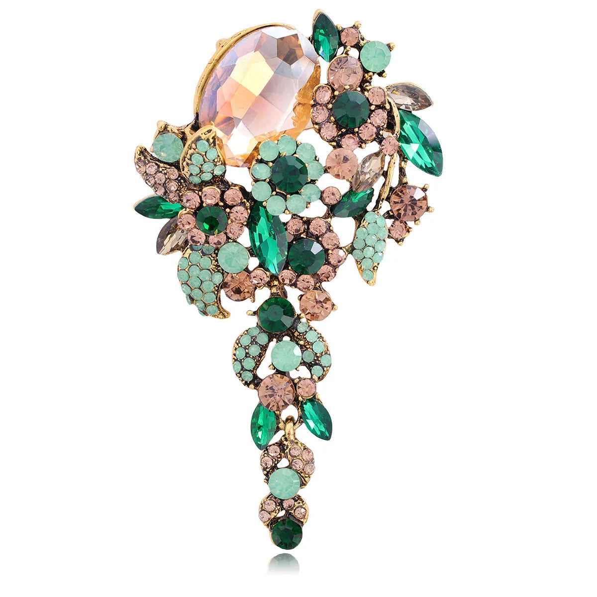 Fashion Glitter Rhinestone Sparking Elegant Brooches for Girls Sweet Dainty Jewelry Pins for Women Ladies Accessories Hot Sale