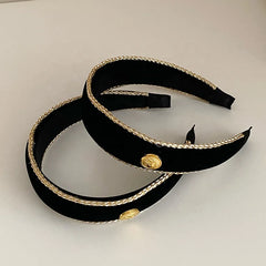 Female Solid Color Wide Hairbands Elegant Vintage Simple Customized Wholesale in Stock Headbands Accessories for Women Office