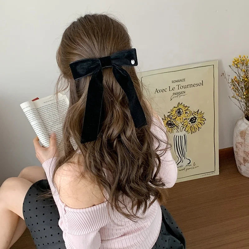 Fashion Bowknot Simple Classic Hair Clips for Girls Elegant French Style Barrettes for Women Ladies Hair Accessories in Stock