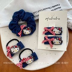 Sweet Cute Cartoon Bowknot Hair Clips for Baby Girls Kitty Cat Puppy Snap Clips for Kids Children Hair Accessories in Stock