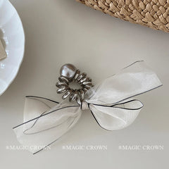 Brand New Women's Elegant Hair Ties High Elastic Fashionable Scrunchies Bowknot Solid Color Hair Accessories for Ladies