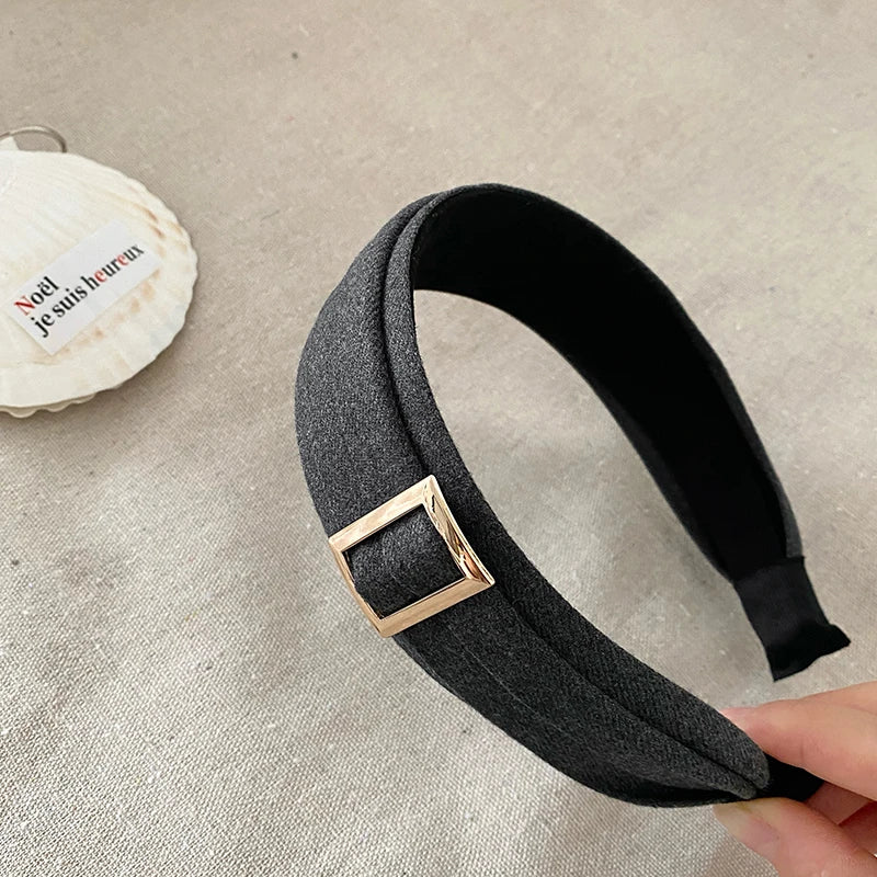 Fashion Solid Color Trendy Simple Wide Head Band for Girls Elegant Stylish Hair Band for Women Ladies Hair Accessories Chic