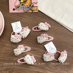 Cute Kitty Cat Cartoon Hair Clips for Baby Girls Sweet Princess Kawaii Snap Clips for Kids Children Hair Accessories in Stock
