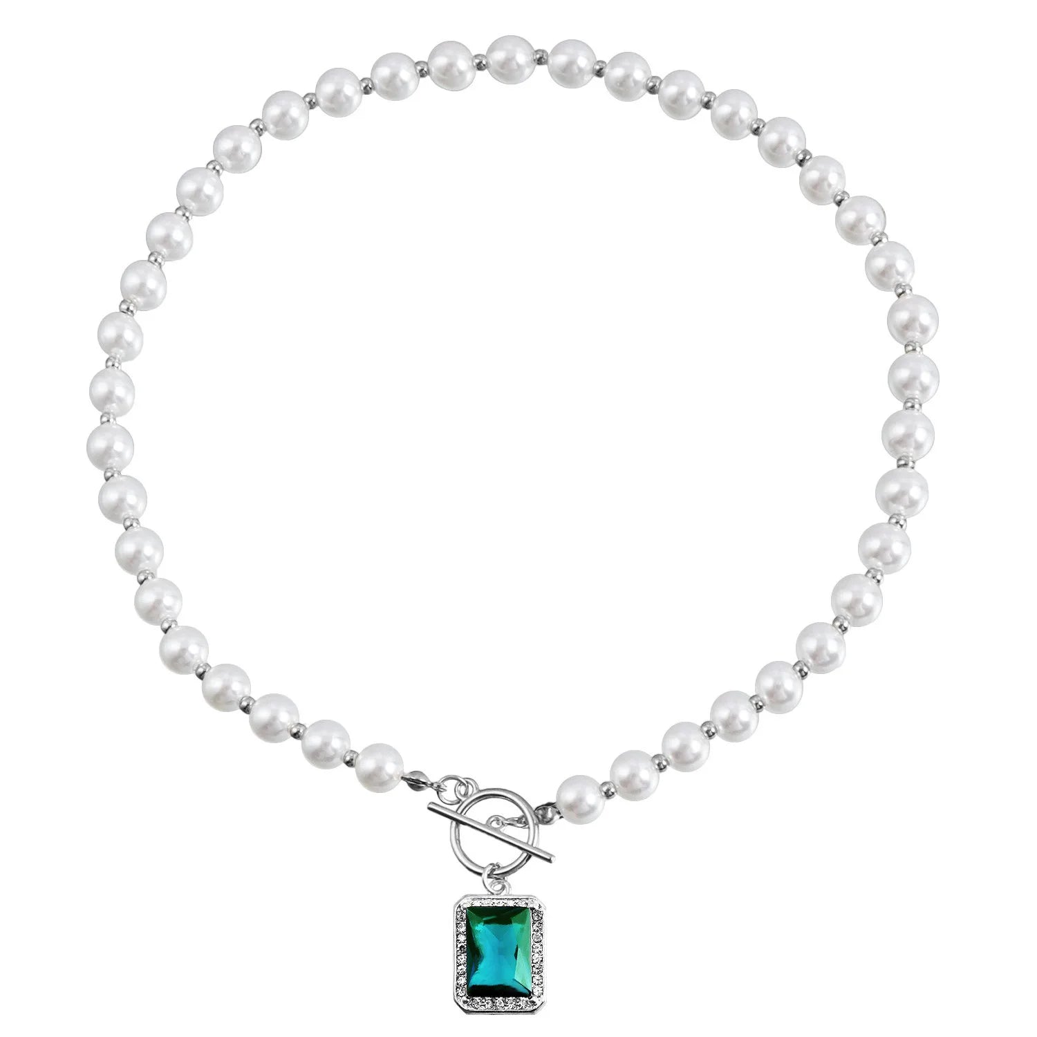 Fashion Imitation Pearl Luxury Glitter Necklaces for Girls Glamorous Charms Jewelry for Women Ladieds Accessories Wholesale