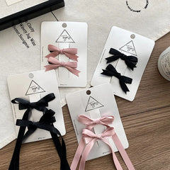 Fashion Sweet Cute Solid Color Bowknot Hair Clips for Girls Ribbon Elegant Trendy Simple Haarspange for Women Hair Accessories
