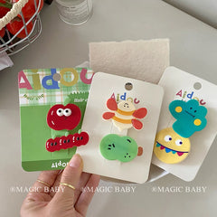 Kids Cartoon Apple Animal Small Alligator Clips Cute Fashion Creative Design Wholesale in Stock Hairpins Accessory for Children
