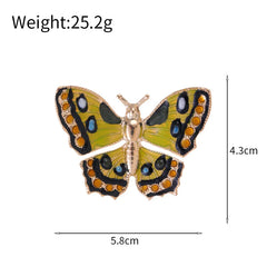 Fashion Dainty Butterfly Animals Elegant Brooches for Girls Stylish Luxury Bold Pins Jewelry for Women Ladies Accessories