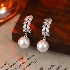 Women Imitation Pearl Simple Earring Trendy Fashion Elegant Graceful Wholesale Lightweight Jewelry Accessories for Ladies Daily