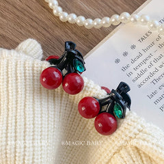 Cute Cherry Fruit Fashion Glitter Hair Clips for Baby Girls Kawaii Trendy Alligators for Kids Children Hair Accessories in Stock