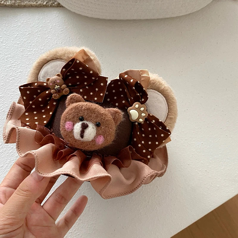 Fashion Animals Bear Polka Dot Hair Clips for Baby Girls Sweet Hat Alligators for Kids Children Hair Accessories in Stock Chic