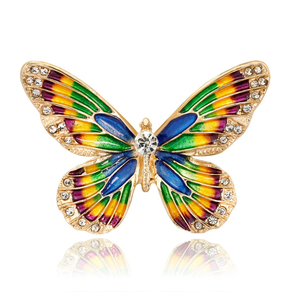 Fashion Glitter Sparking Rhinestone Sweet Brooches for Girls Elegant Glamorous Dainty Pins Jewelry for Women Ladies Accessories