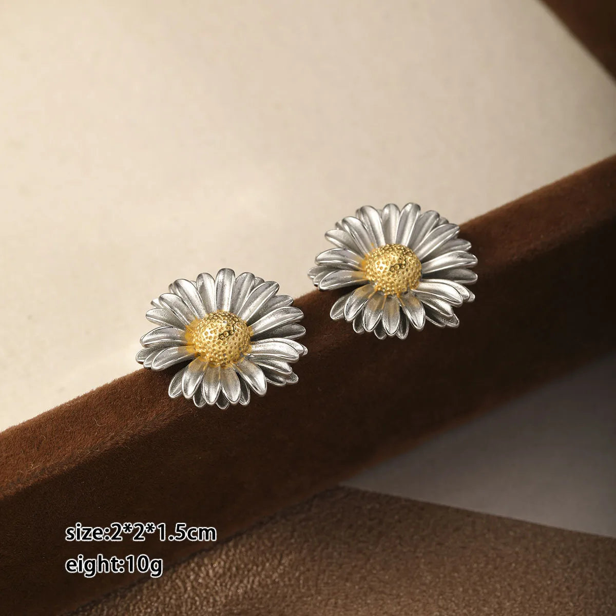 Fashion Copper Flower Chrysanthemum Stud Earrings for Girls Sweet Elegant Jewelry for Women Ladies Wholesale China Supplier