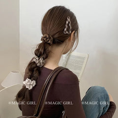 2025 Hot Sale Solid Color Fabric High Elastic Scrunchies Fashion Elegant Classic in Stock Hair Ties Accessories for Women Daily