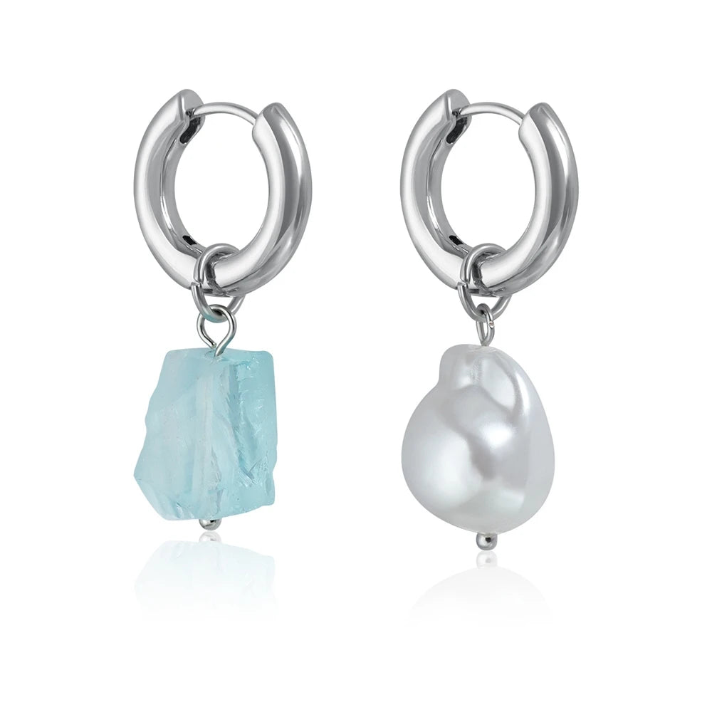 Fashion Sweet Simple Minimalistic Insta Style Drop Earrings for Girls Elegant Graceful Imitation Pearl Jewelry for Women Ladies