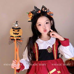 Halloween Headband for Kids Bow Pumpkin Skull Spooky Cute Hairband Children Costume Party Hair Accessories Trick or Treat Gift