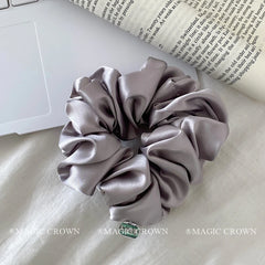 Modern Elegant Women's Hair Ties Soft High Elastic Stock Scrunchies for Daily Office Use Fashion Solid-Color Accessory Sweet