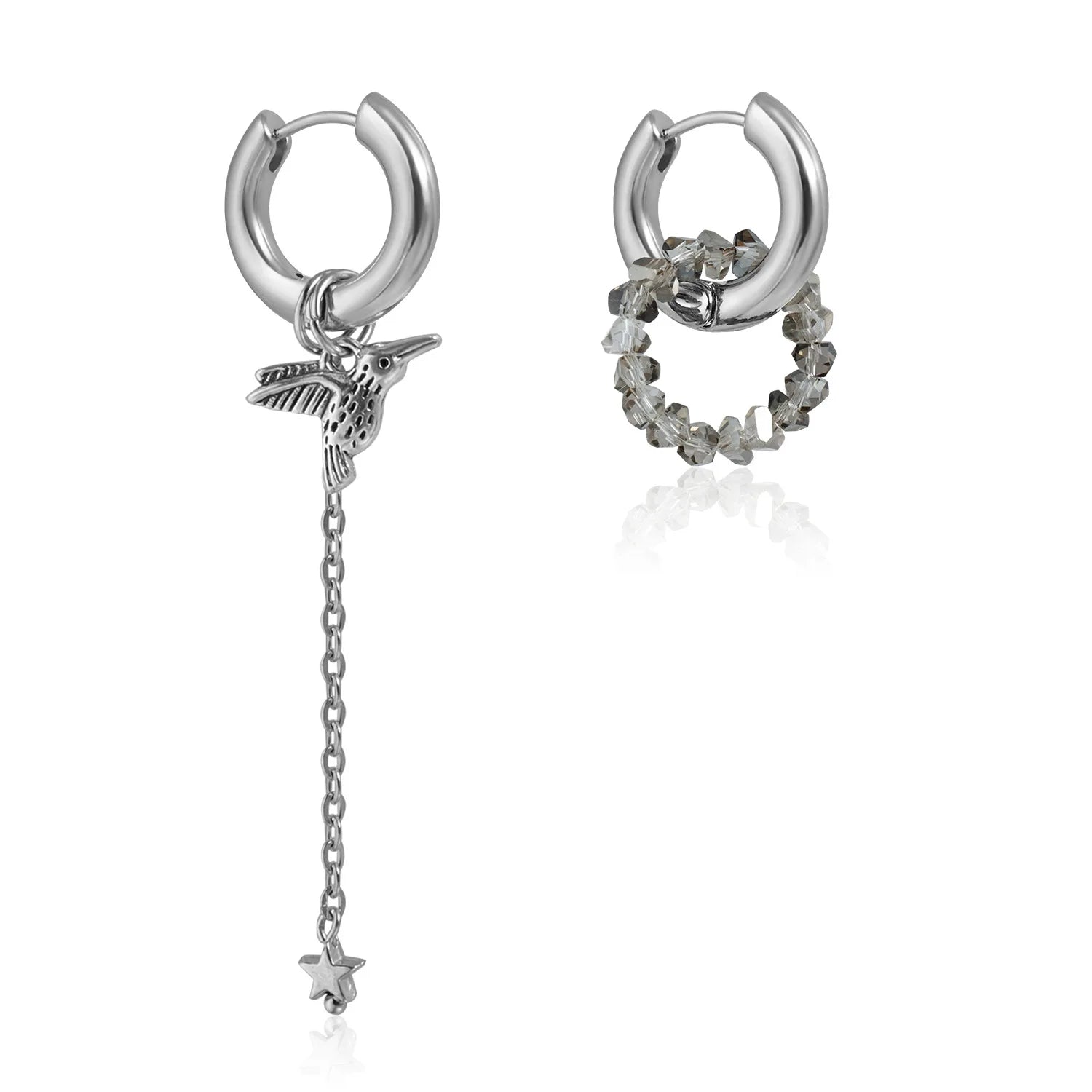 Fashion Bird Animals Sweet Rhinestone Simple Drop Earring for Girls Elegant Glamorous Fine Jewelry for Women Ladies Accessories