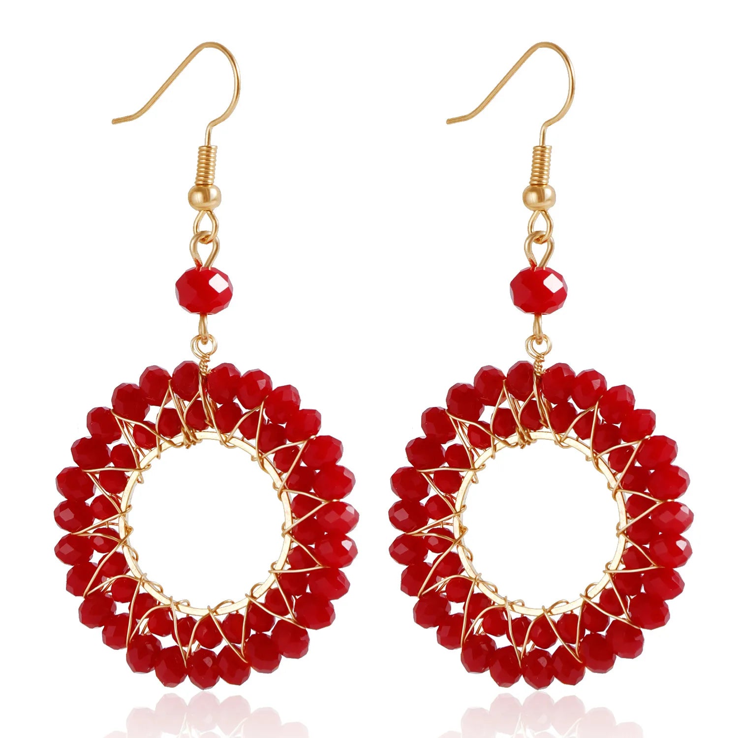 Fashion Rhinestone Sweet Elegant Trendy Drop Earrings for Girls Stylish Cute Jewelry for Women Ladies Hoop Accessories Wholesale
