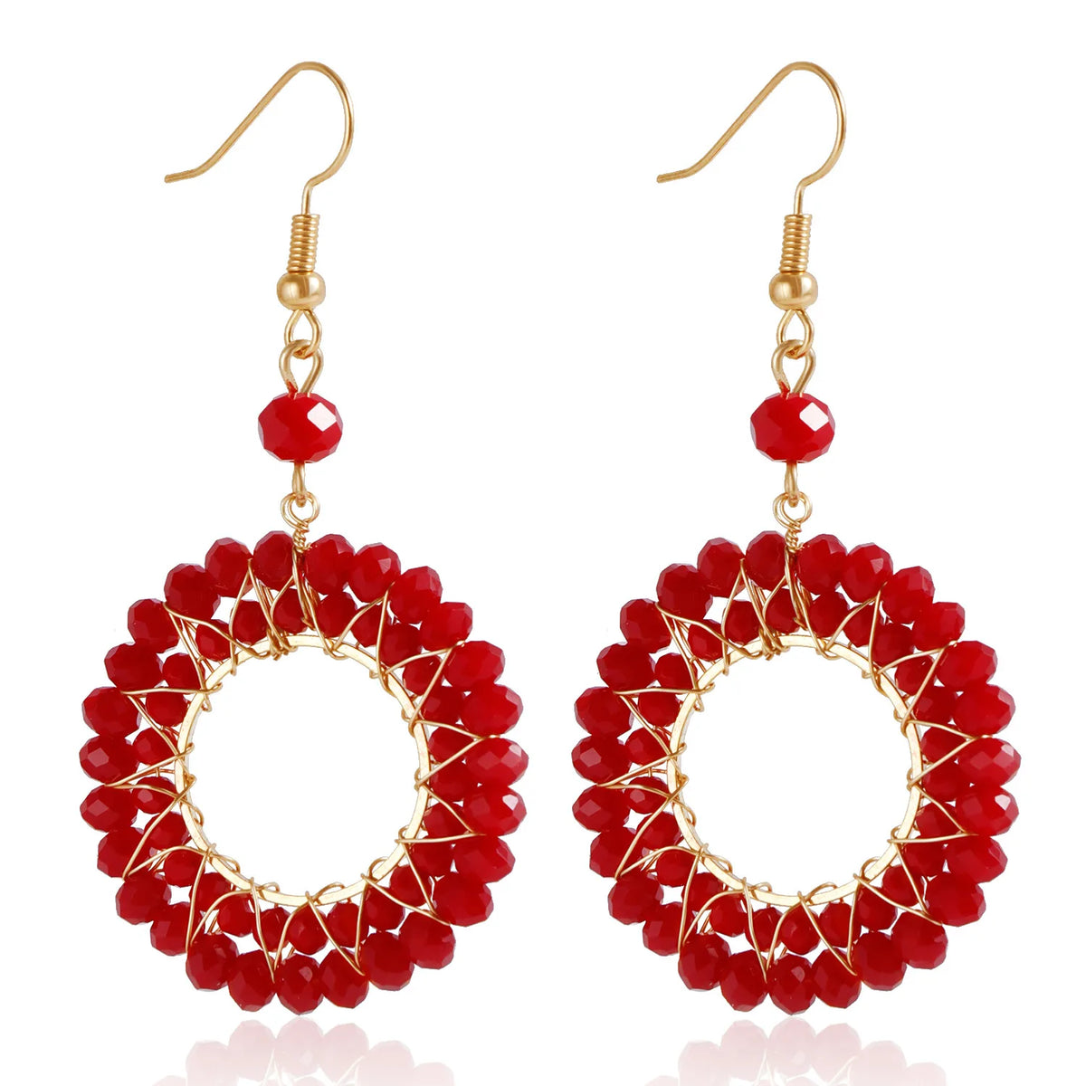 Fashion Rhinestone Sweet Elegant Trendy Drop Earrings for Girls Stylish Cute Jewelry for Women Ladies Hoop Accessories Wholesale