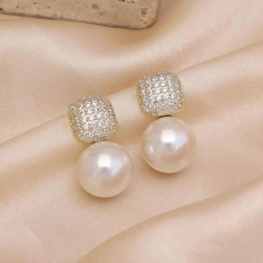 Ladies Imitation Pearl Classic Small Drop Earring Elegant Fashion Graceful Charms Affordable Bulk Jewelry Accessories for Daily
